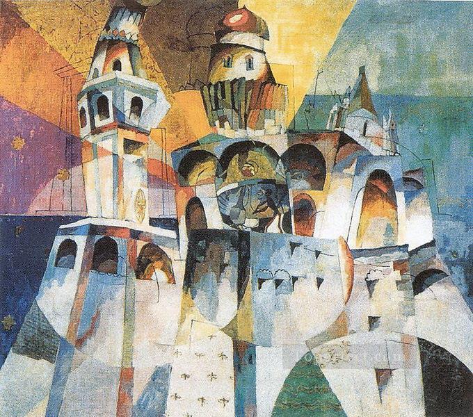 bells ivan the great bell 1915 Aristarkh Vasilevich Lentulov cubism abstract Oil Paintings